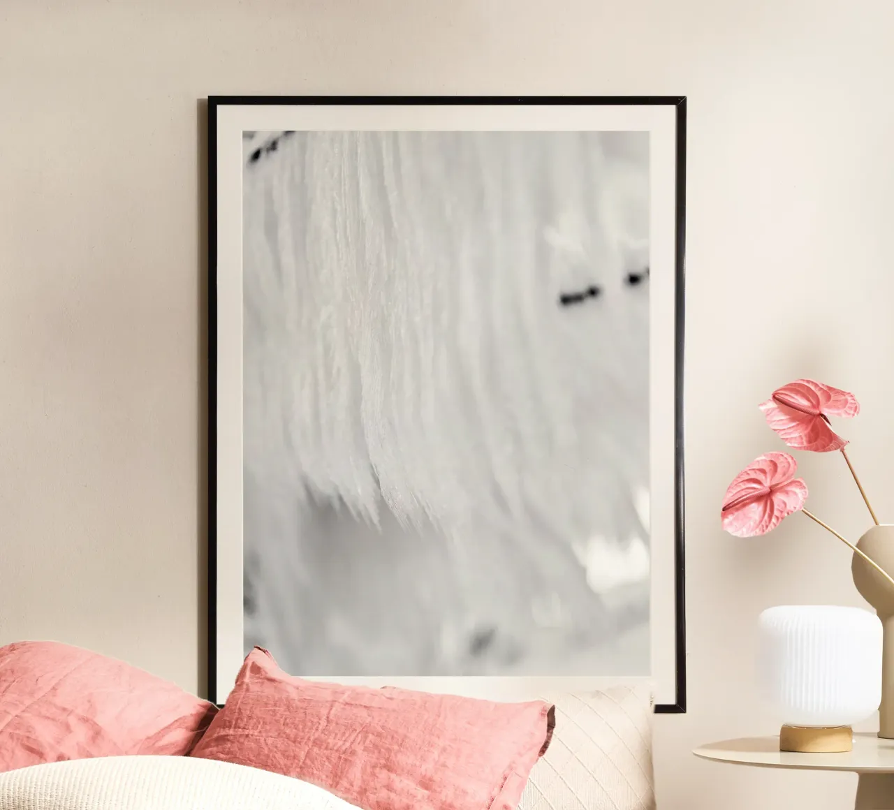 Texture fluida - bianco poster da Whole©