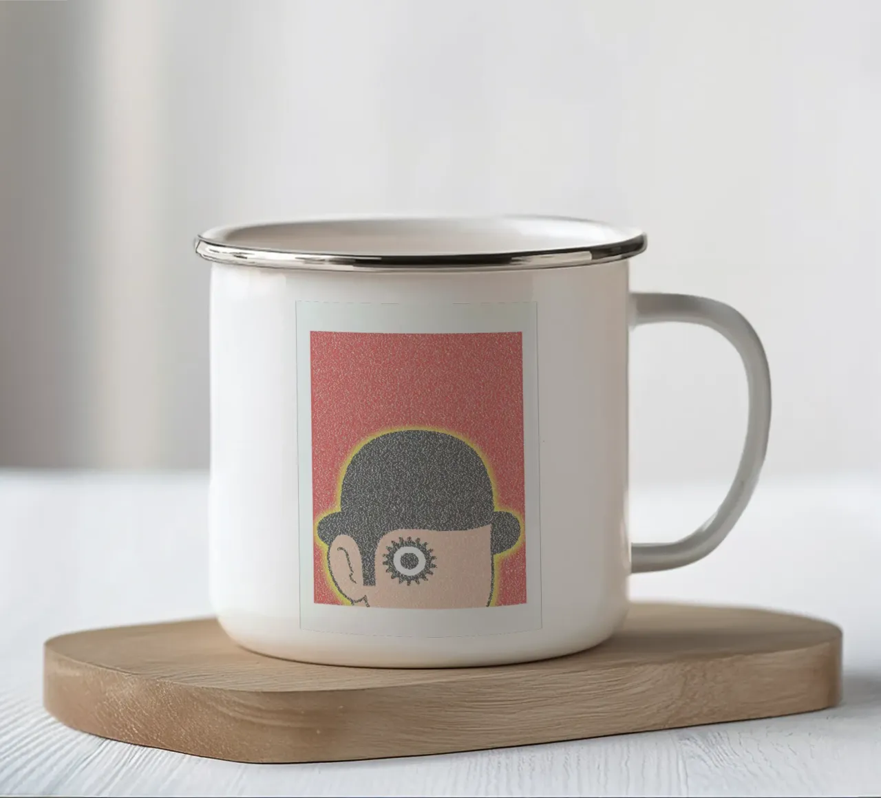 A Clockwork Orange tazza in smalto da Robotic Ewe