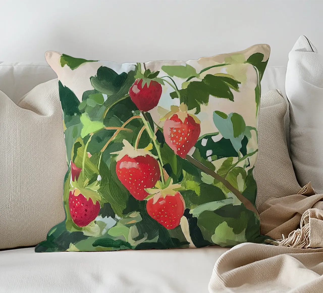 Fragole cuscino da Euphoria Theresa