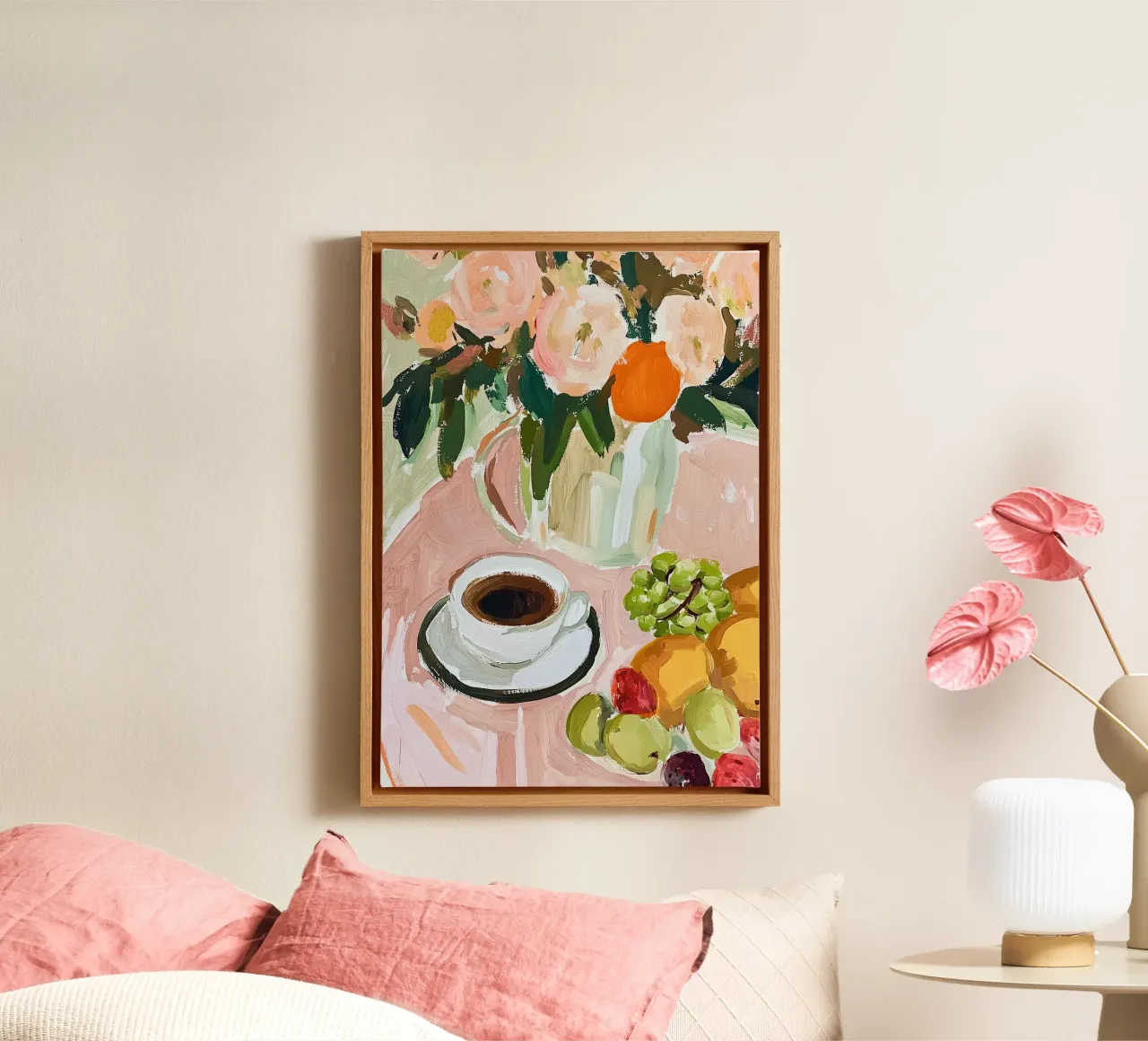 Coffee table canvas with Floater frame by Euphoria Theresa