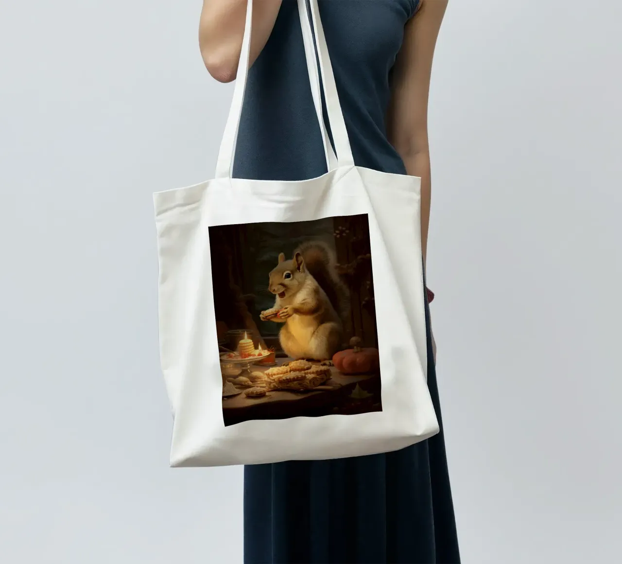 Eichhörnchen mit Plätzchen tote bag by Luna & Noctua