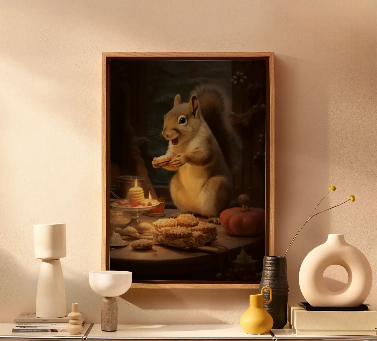 Eichhörnchen mit Plätzchen canvas by Luna & Noctua