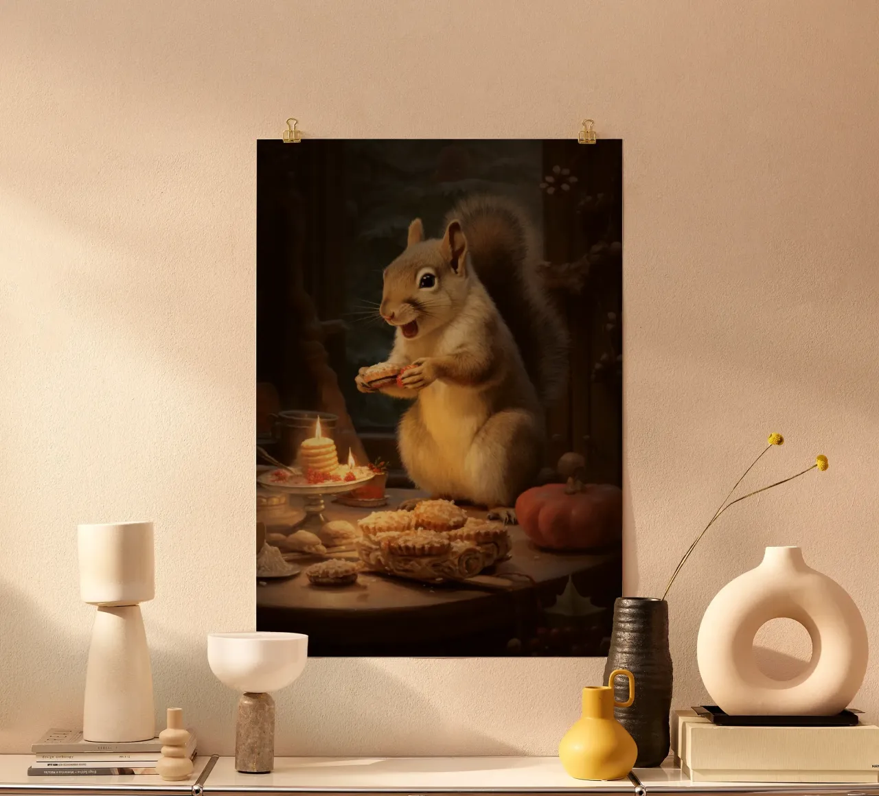 Eichhörnchen mit Plätzchen carta hahnemühle da Luna & Noctua