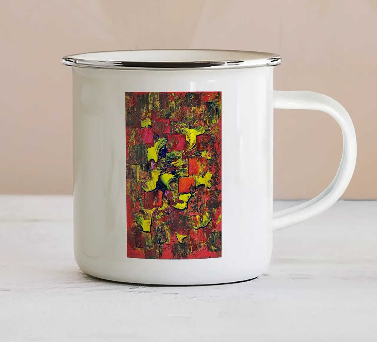 IDEAL GIFT 72 tazza in smalto da Thierry Vobmann Abstract painting