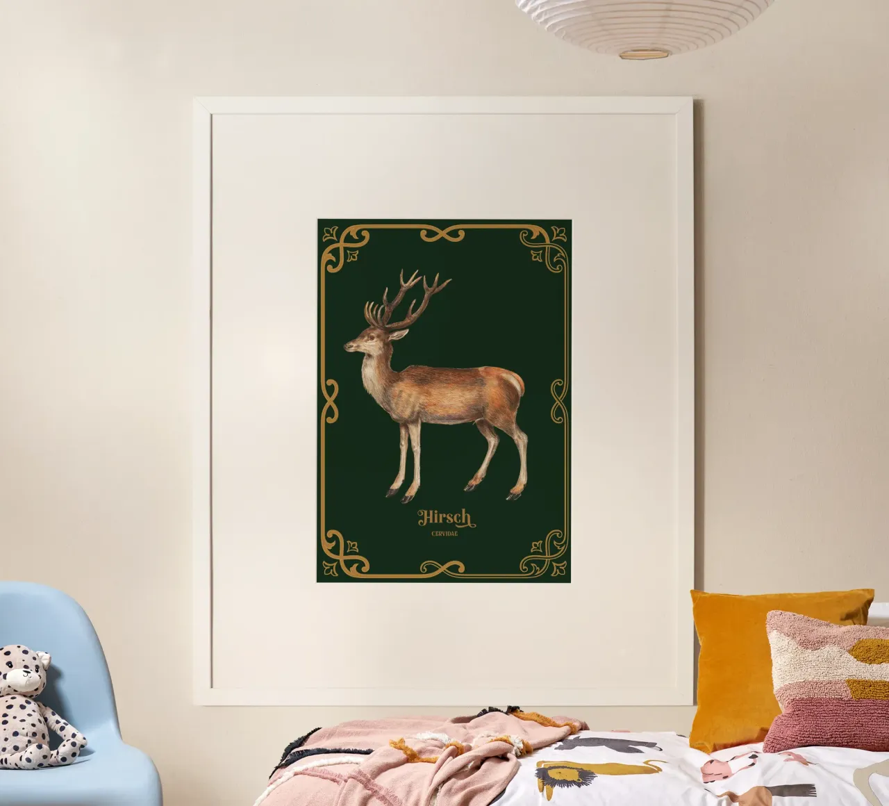 Hirsch poster con telaio in alluminio da Luna & Noctua