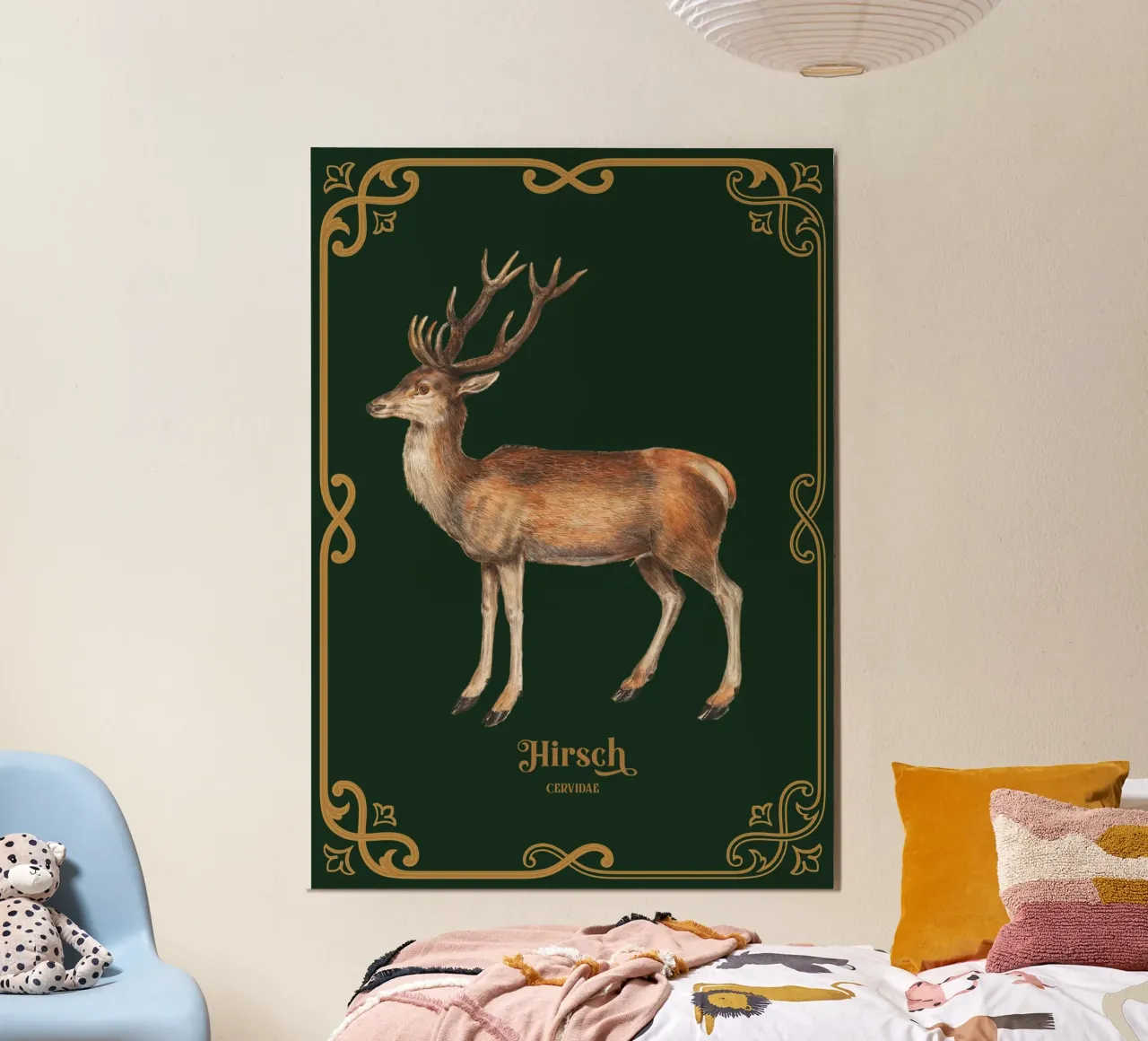 Hirsch poster con telaio in alluminio da Luna & Noctua