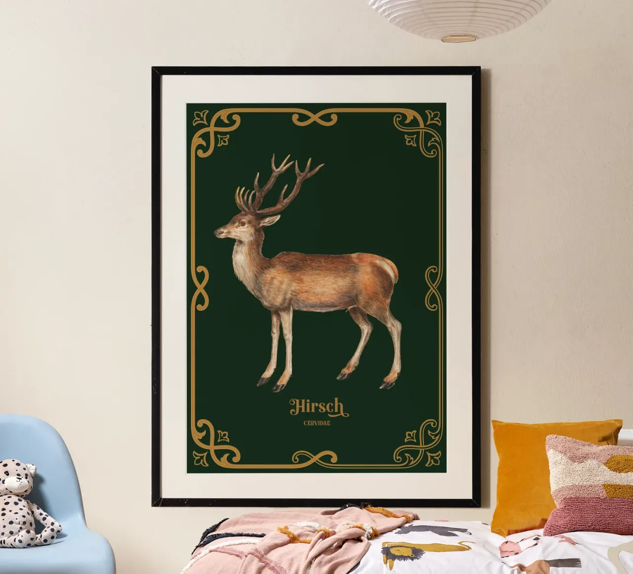 Hirsch poster con telaio in alluminio da Luna & Noctua