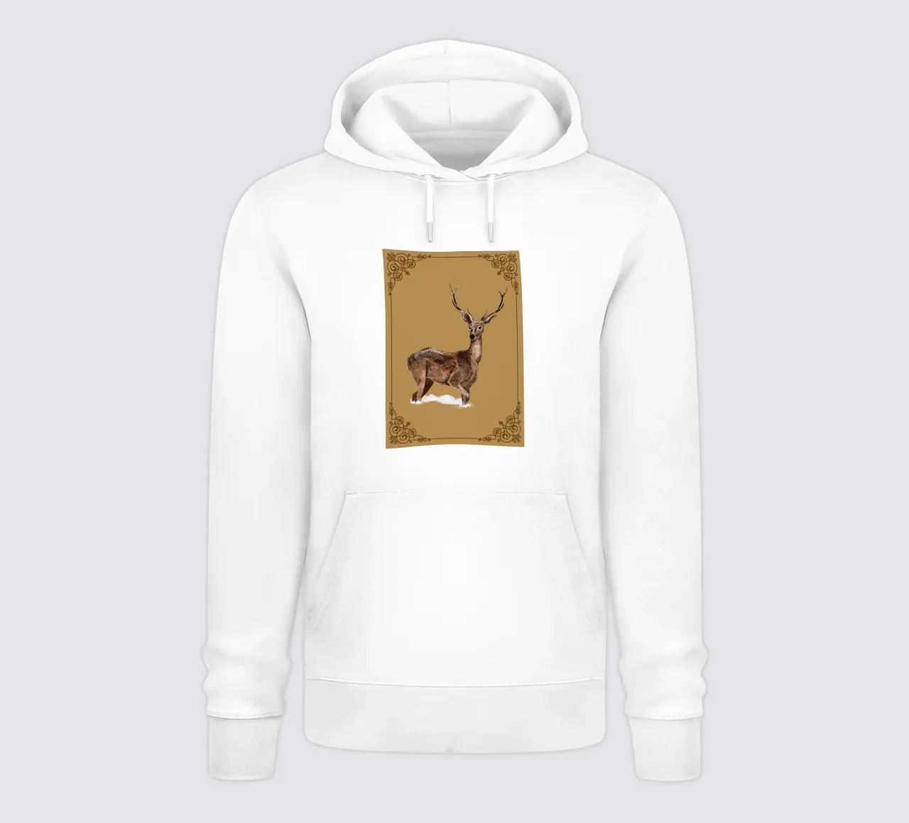 Hirsch im Schnee felpa con cappuccio da Luna & Noctua