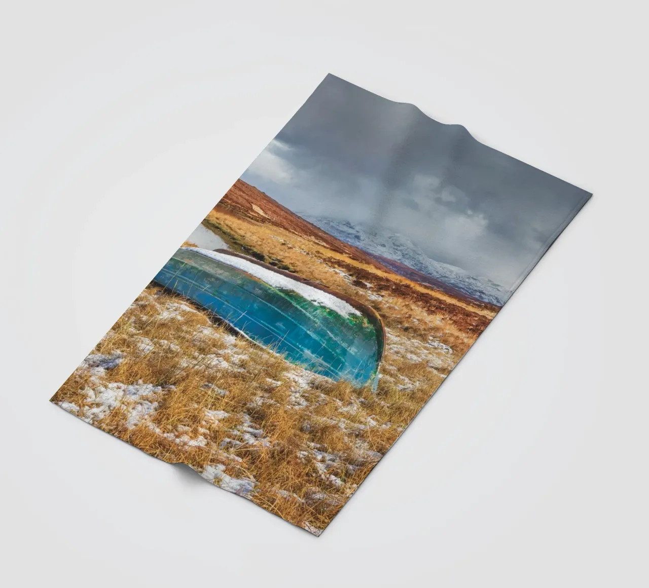 Blauwe boot fleecedeken van Dave Hare Photography