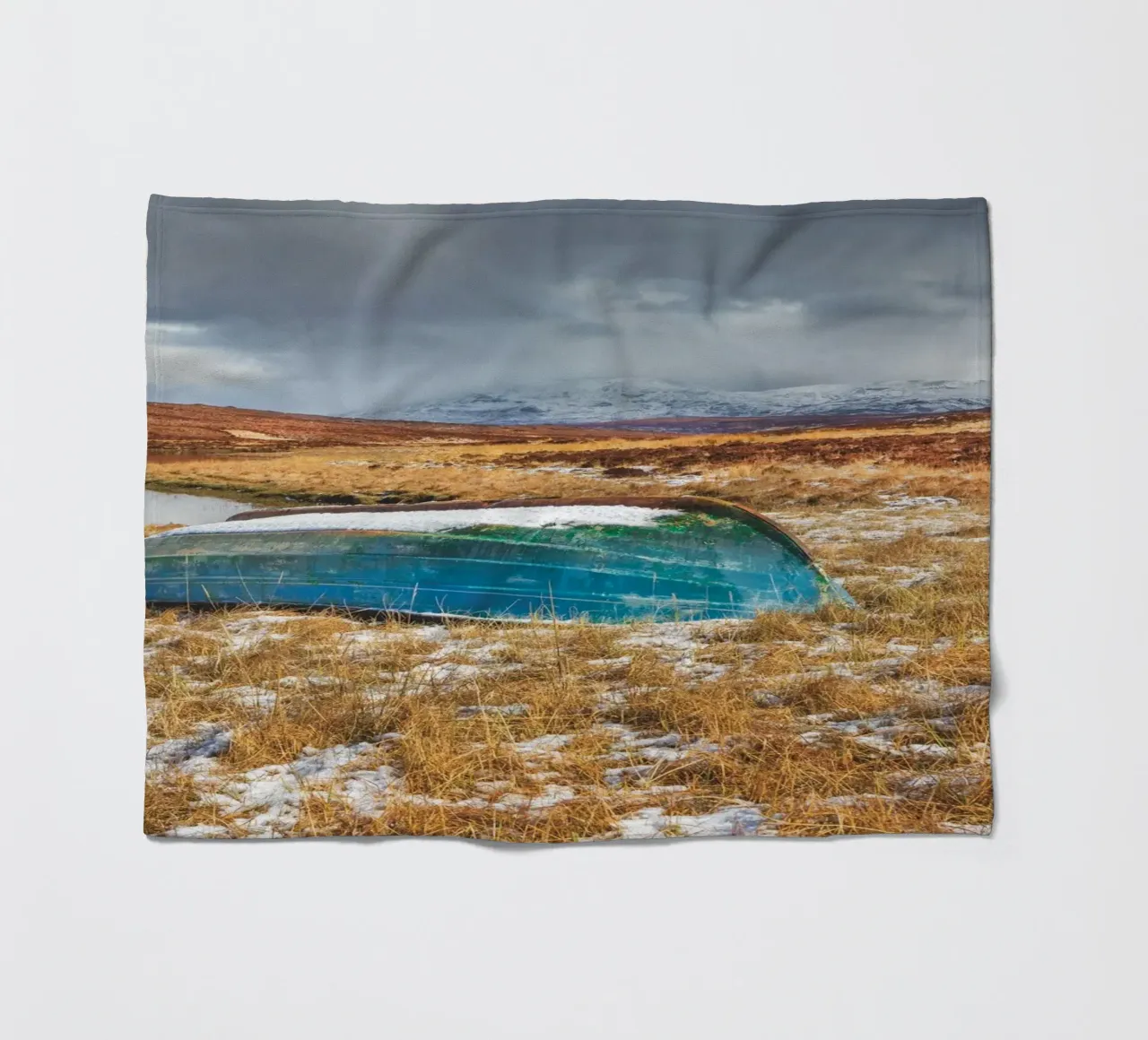 Blauwe boot fleecedeken van Dave Hare Photography