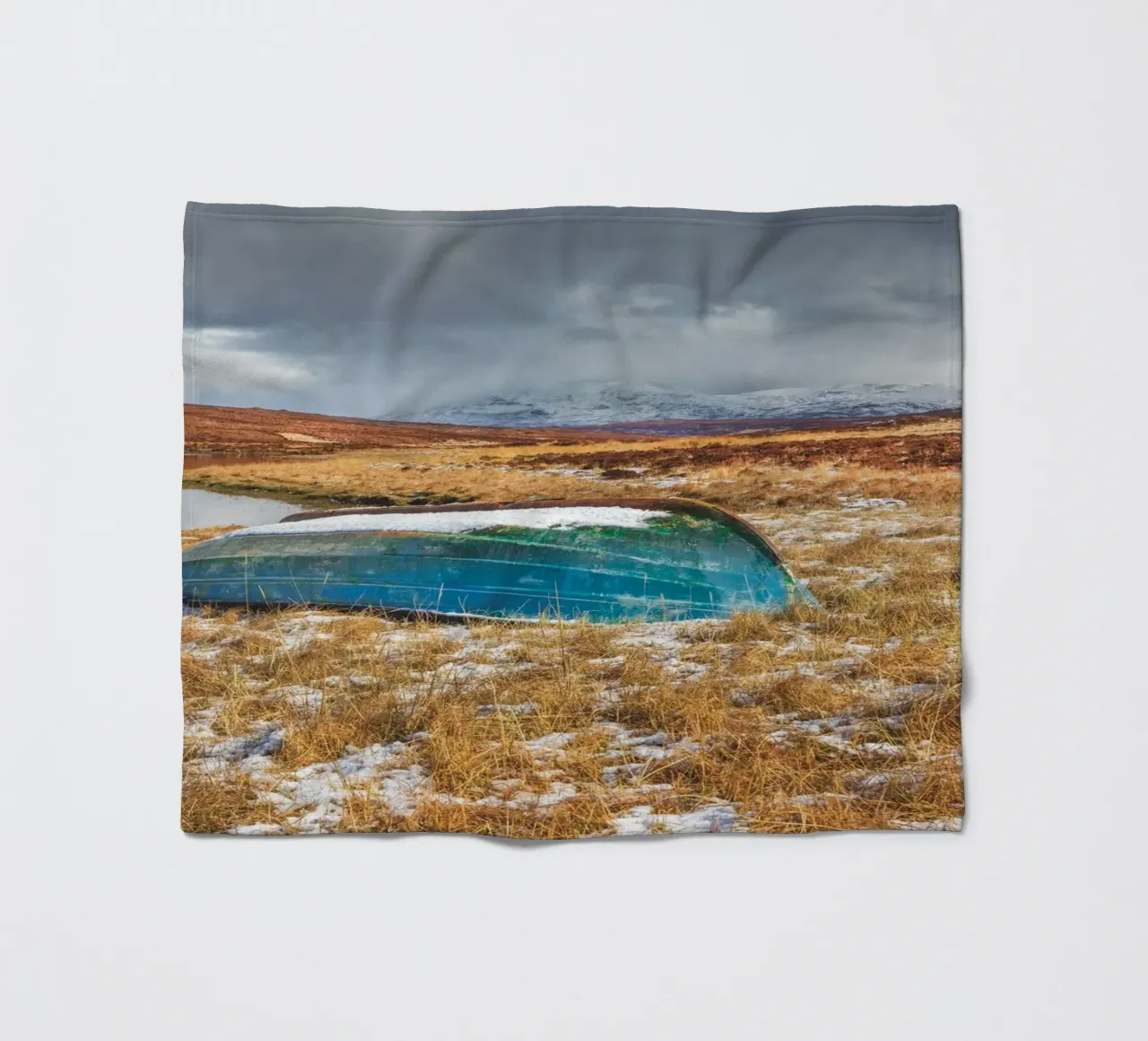 Blauwe boot fleecedeken van Dave Hare Photography