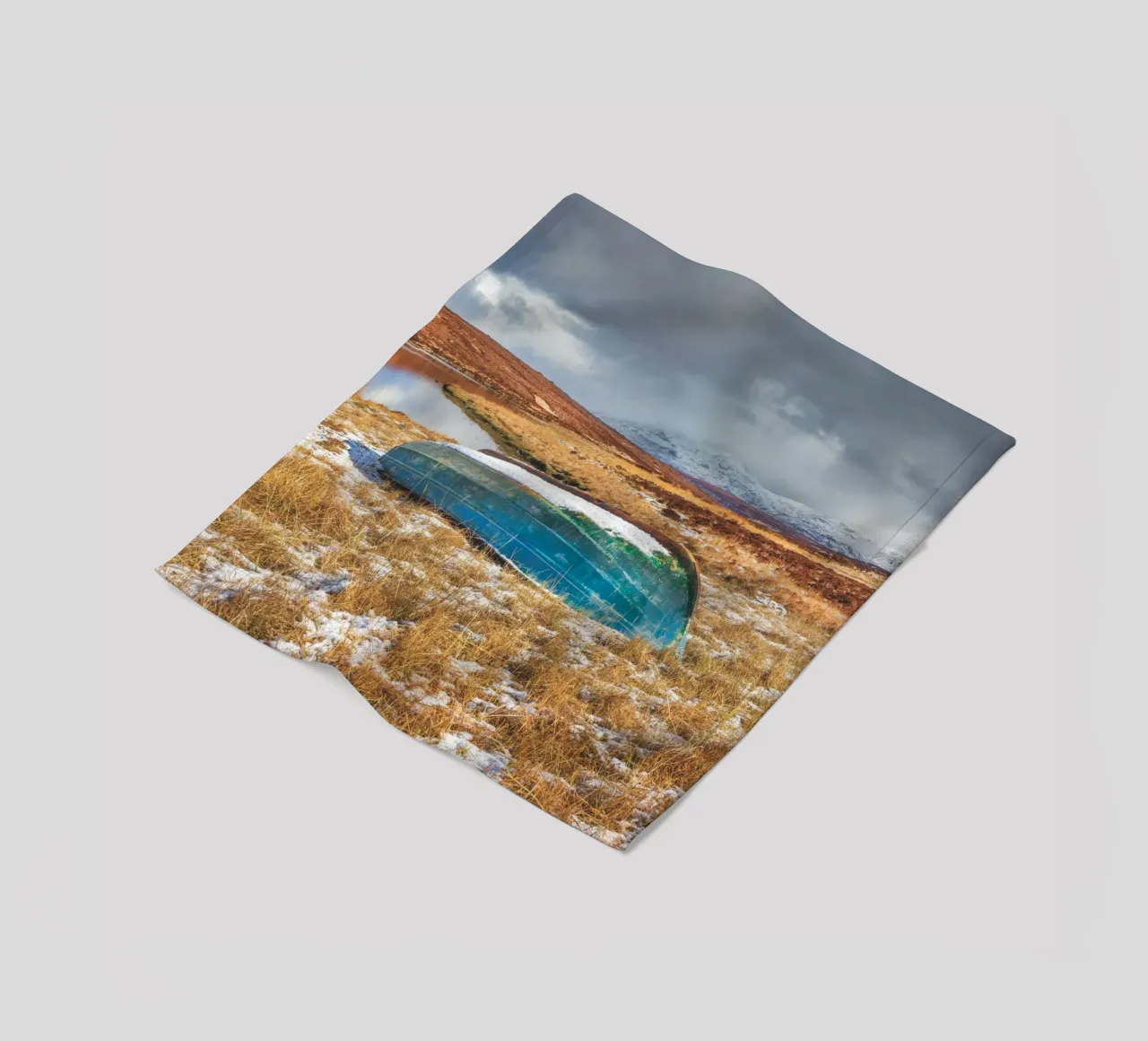 Blauwe boot fleecedeken van Dave Hare Photography