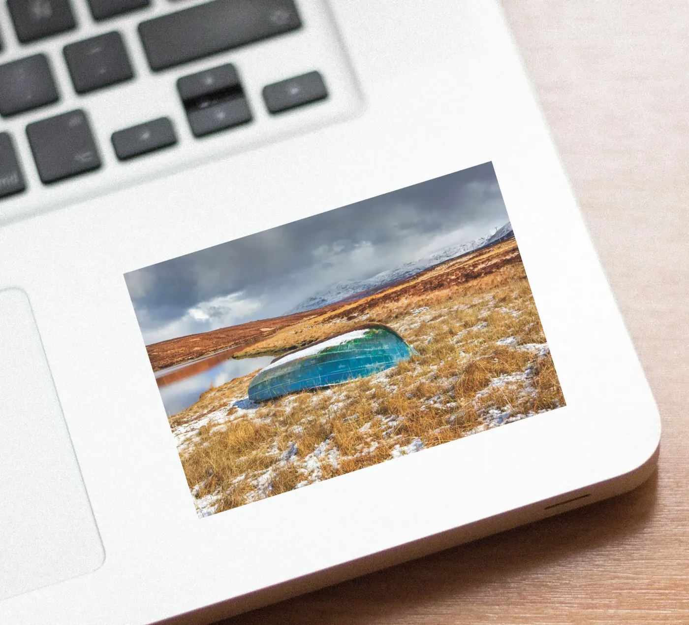 Blauwe boot sticker van Dave Hare Photography