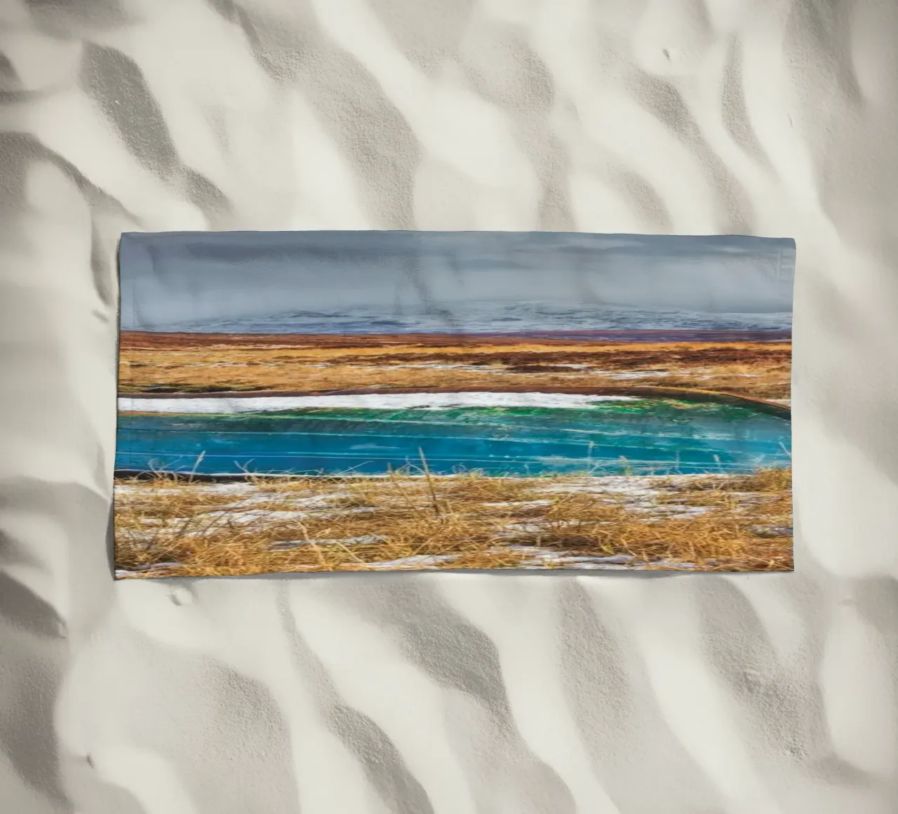 Barca blu telo mare da Dave Hare Photography