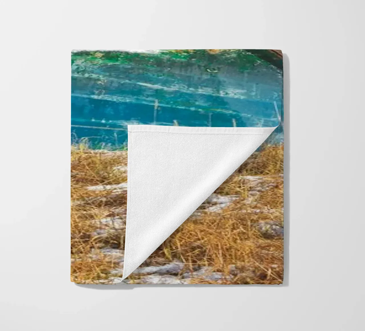 Barca blu telo mare da Dave Hare Photography