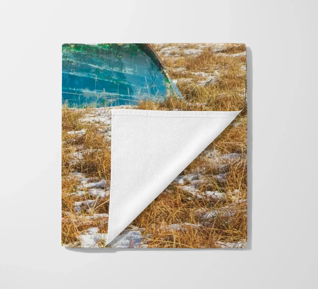 Barca blu telo mare da Dave Hare Photography