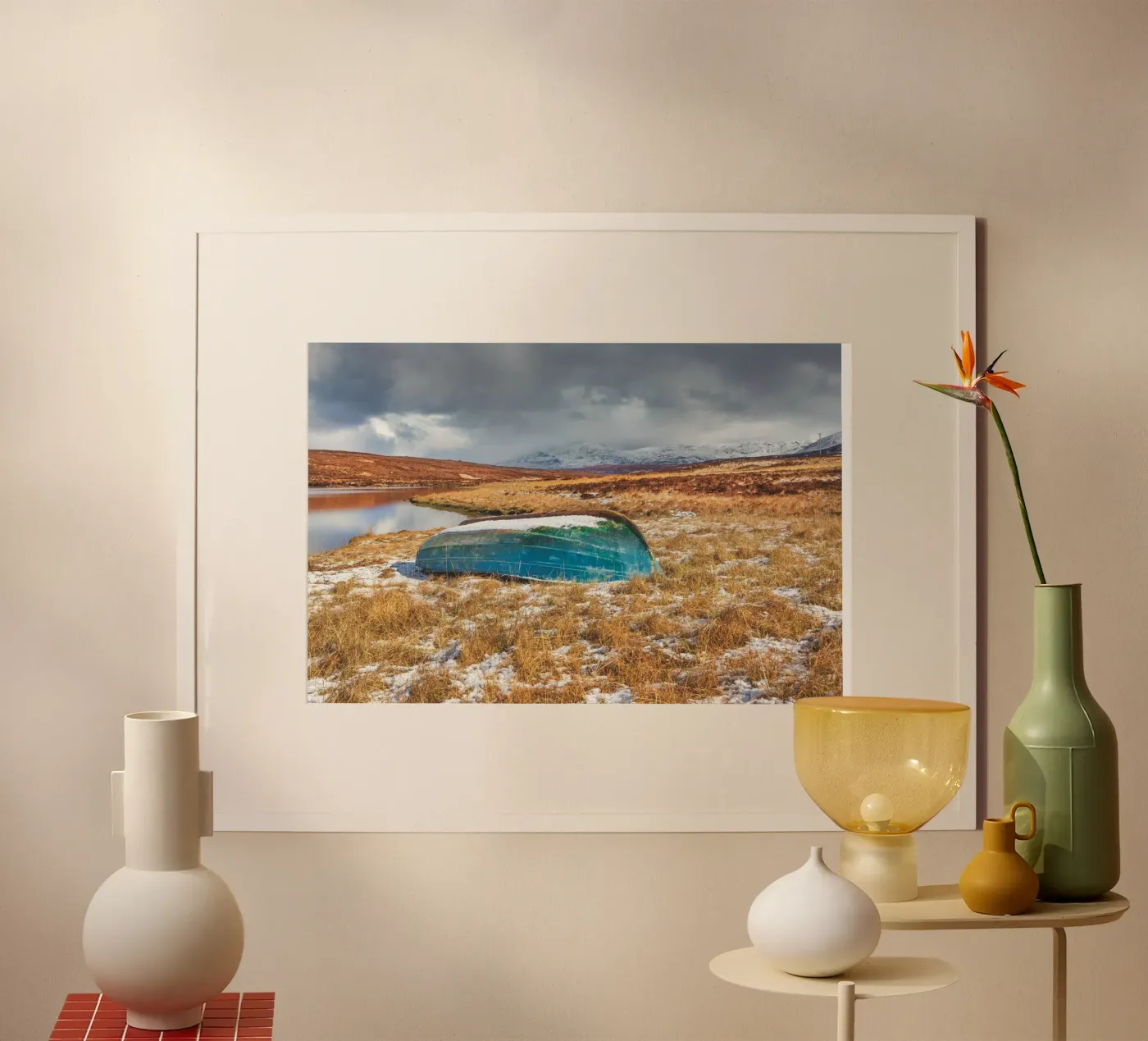 Blauwe boot poster van Dave Hare Photography