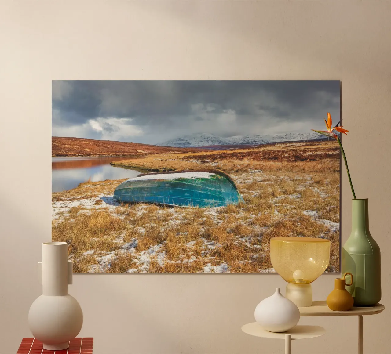 Blaues Boot Poster von Dave Hare Photography
