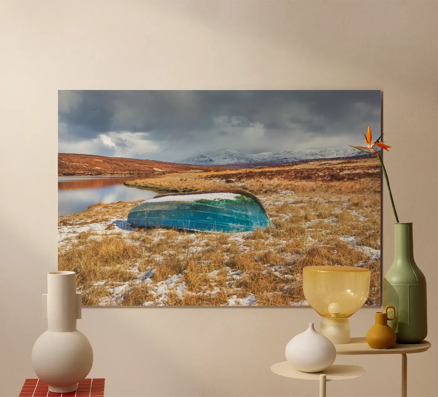 Blauwe boot poster van Dave Hare Photography