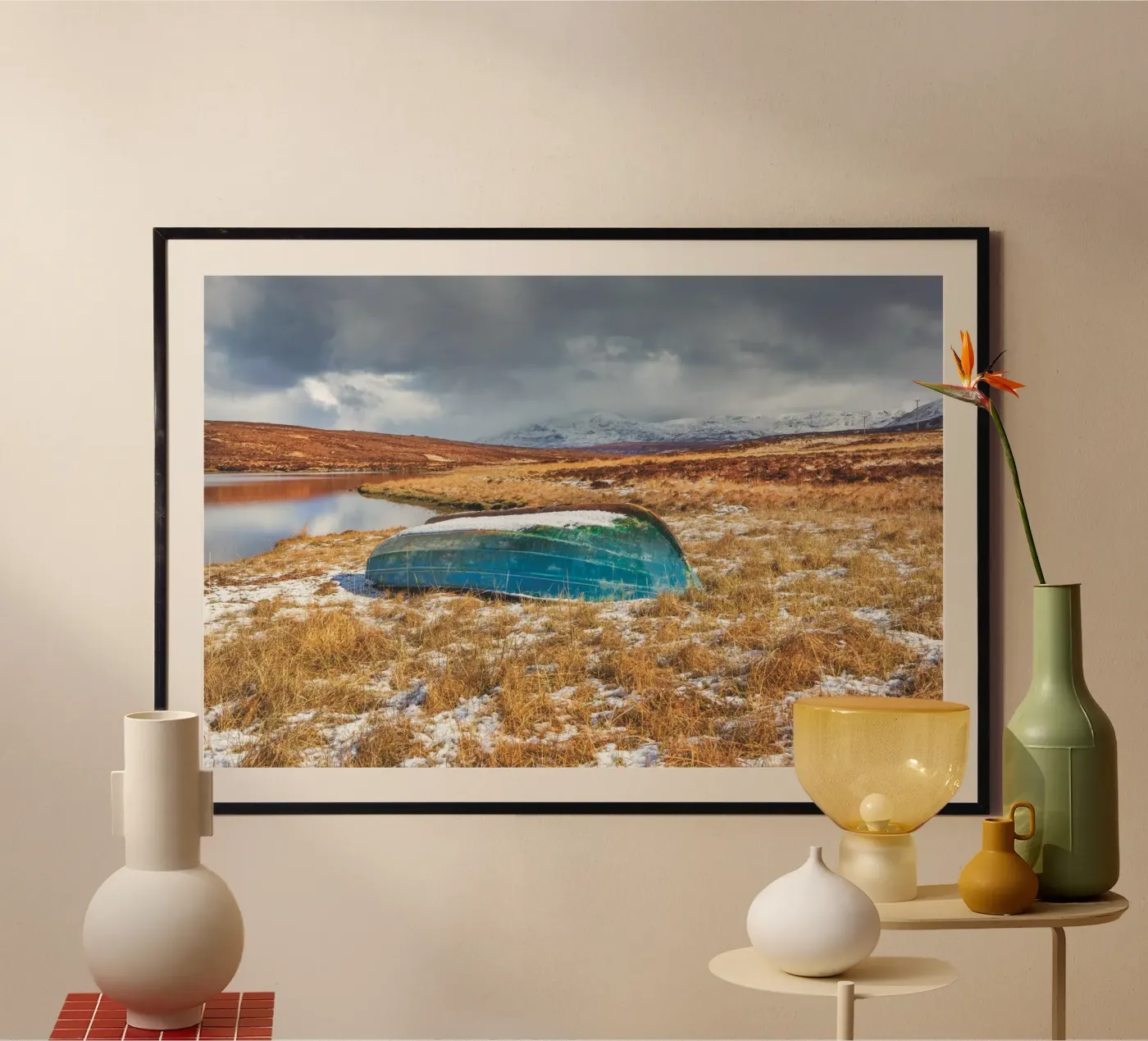 Blauwe boot poster van Dave Hare Photography