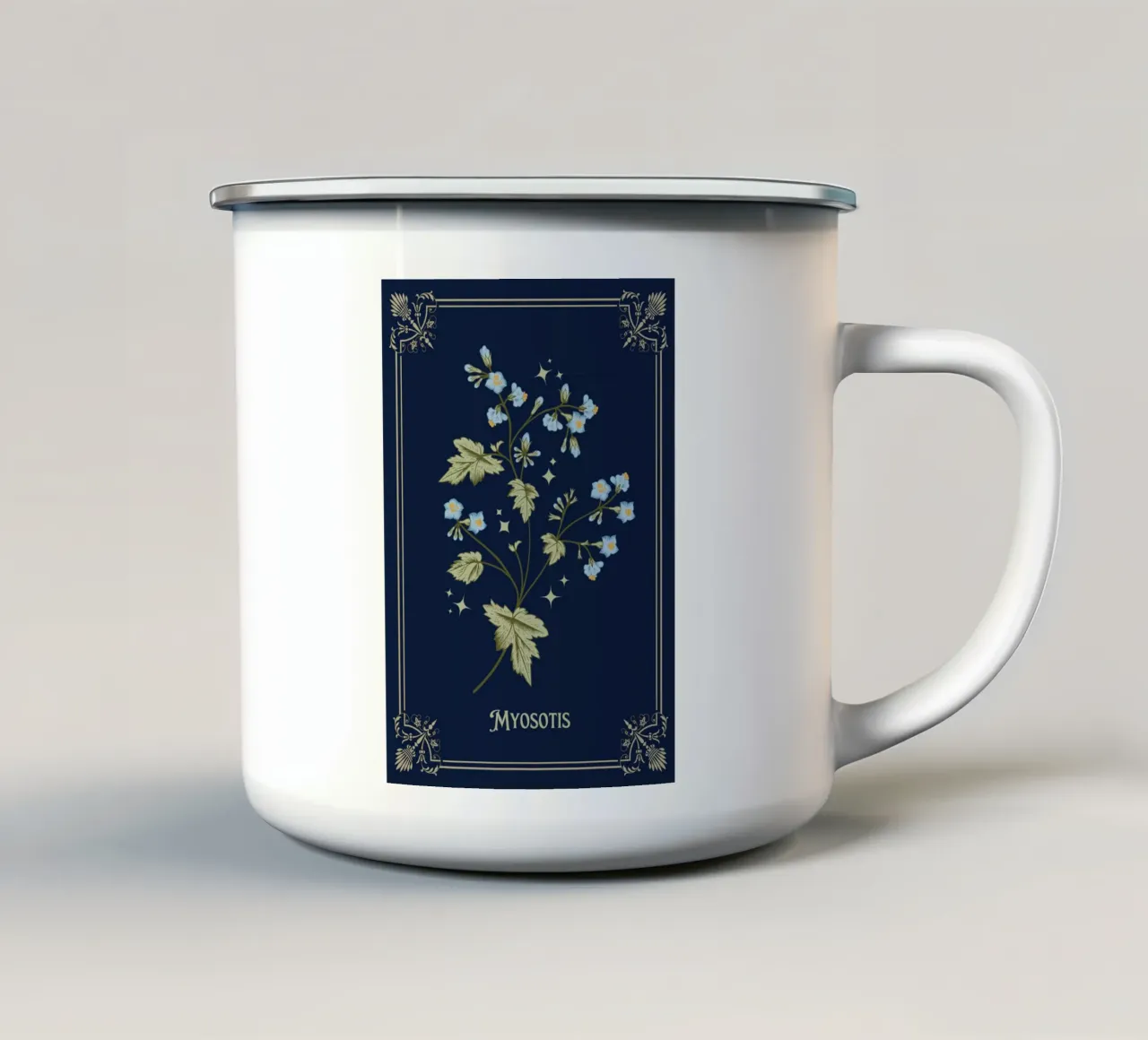 Myosotis - Vergissmeinnicht tazza in smalto da Luna & Noctua