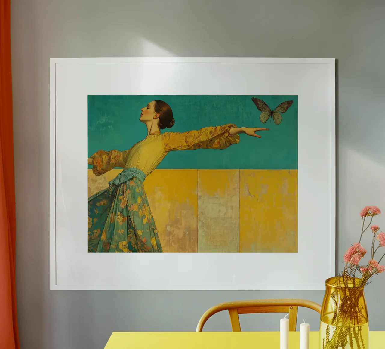 Let Go poster con telaio in alluminio da treechild