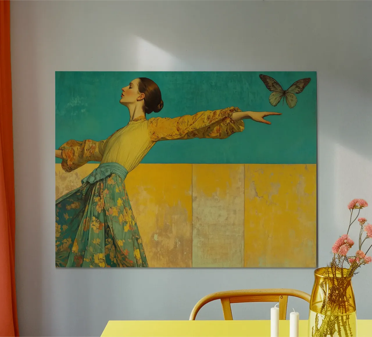Let Go poster con telaio in alluminio da treechild