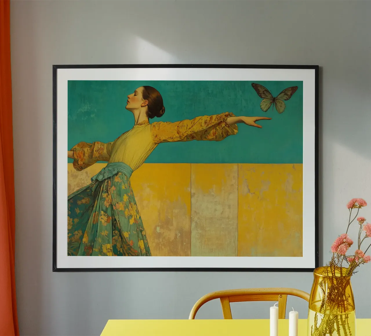 Let Go poster con telaio in alluminio da treechild