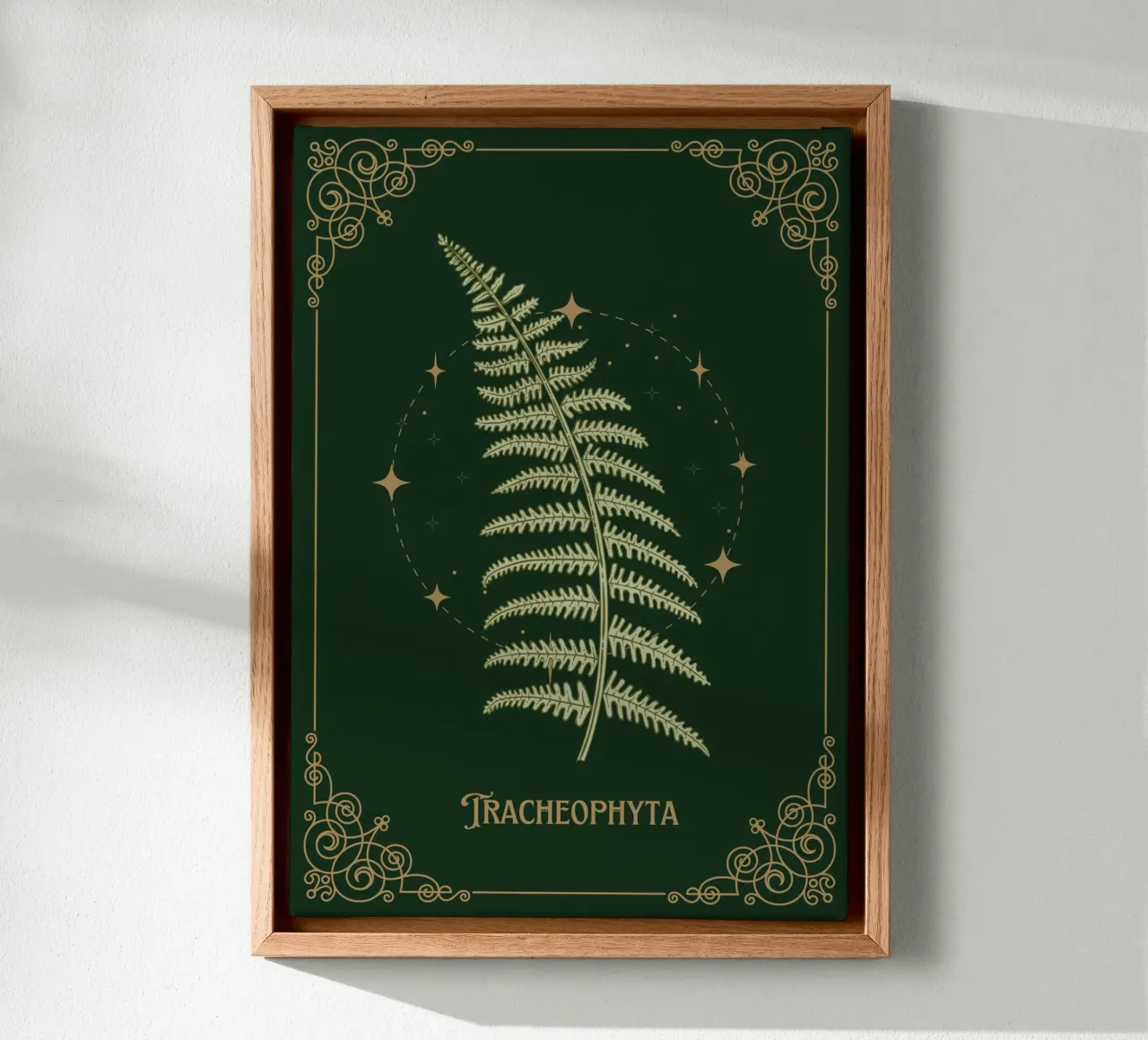 Tracheophyta - Farn canvas met Baklijst van Luna & Noctua