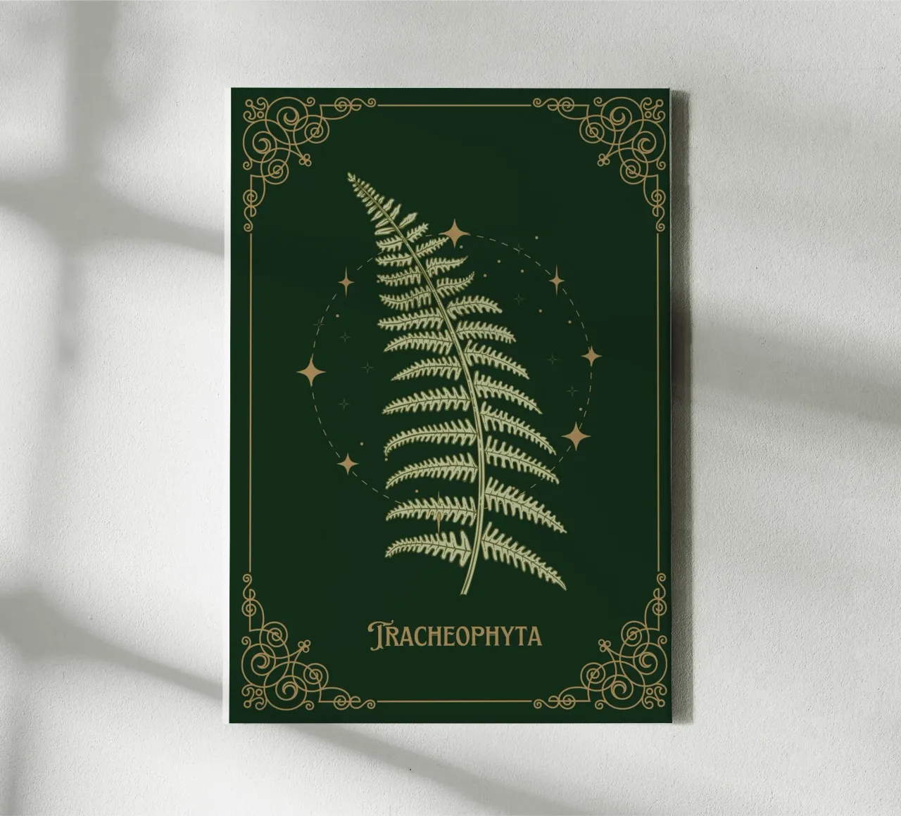 Tracheophyta - Farn canvas met Baklijst van Luna & Noctua