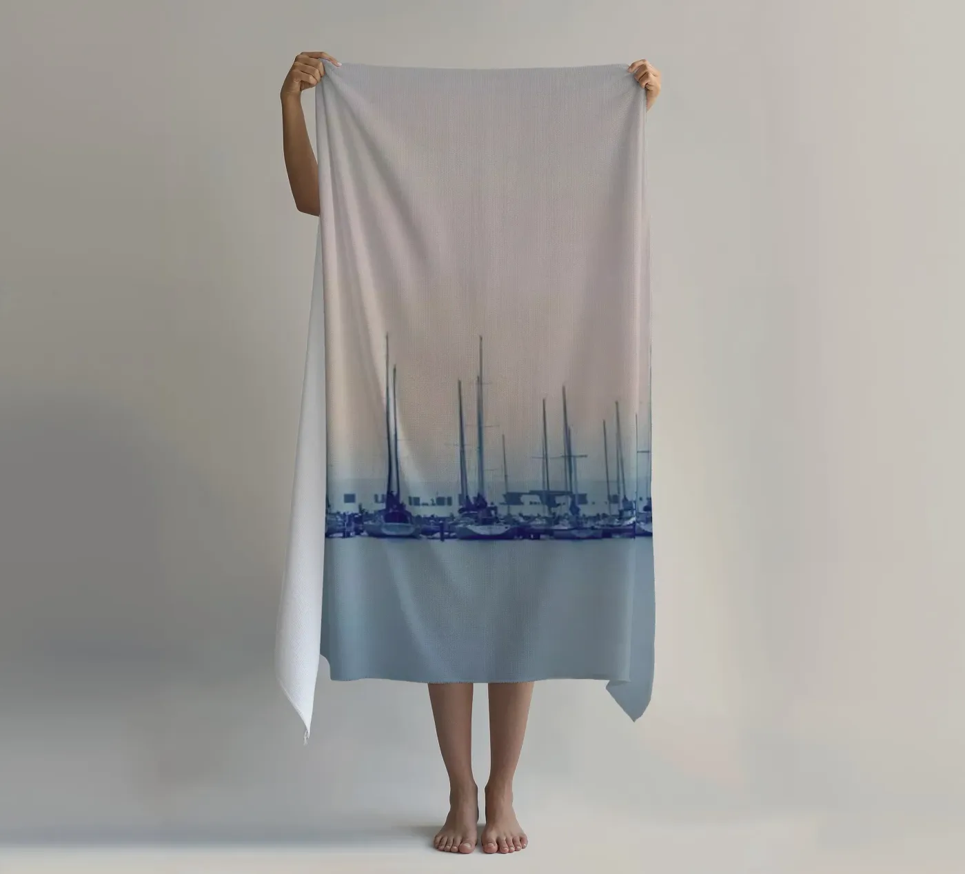 Sails beach towel by Robin Delean