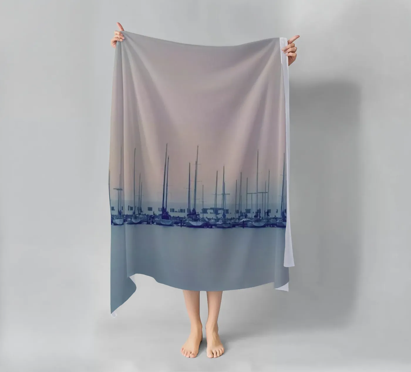 Sails beach towel by Robin Delean