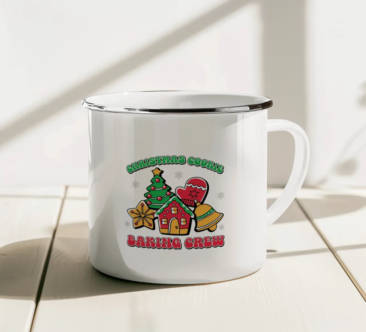 Christmas Cookie Baking Crew mug en émail de edsonramosart