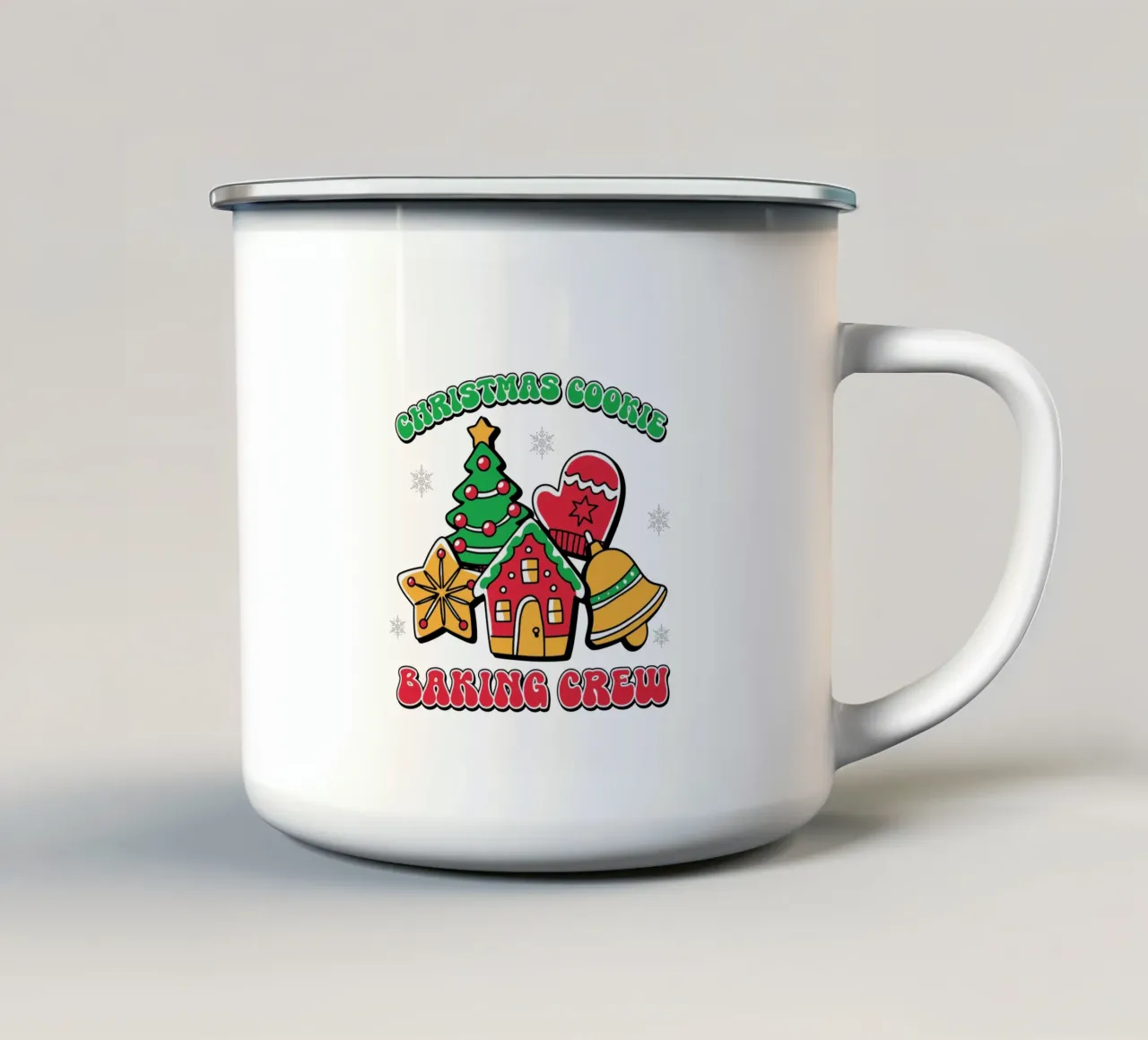 Christmas Cookie Baking Crew mug en émail de edsonramosart