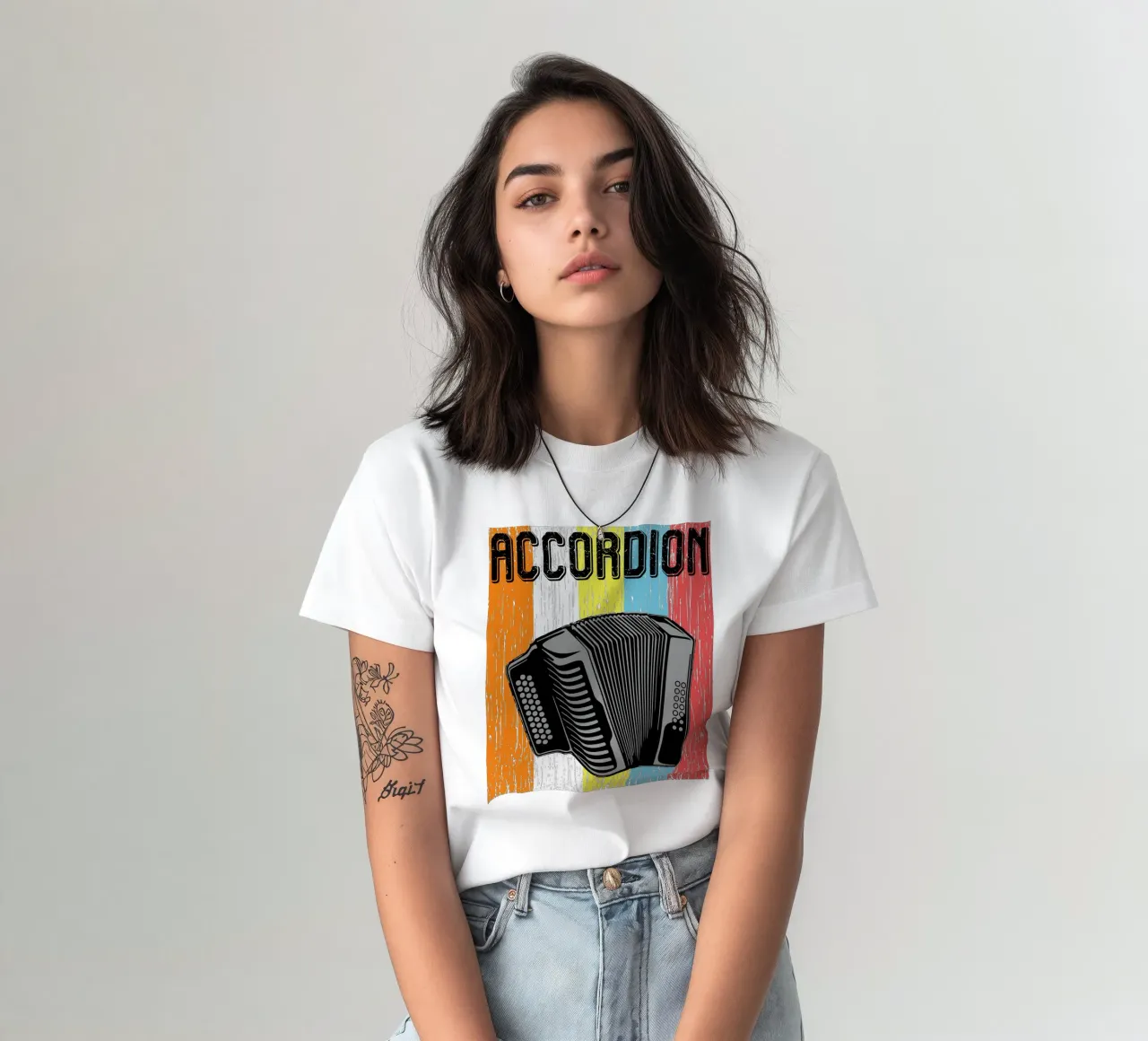 ACCORDION RETRO DESIGN t-shirt da ririedis