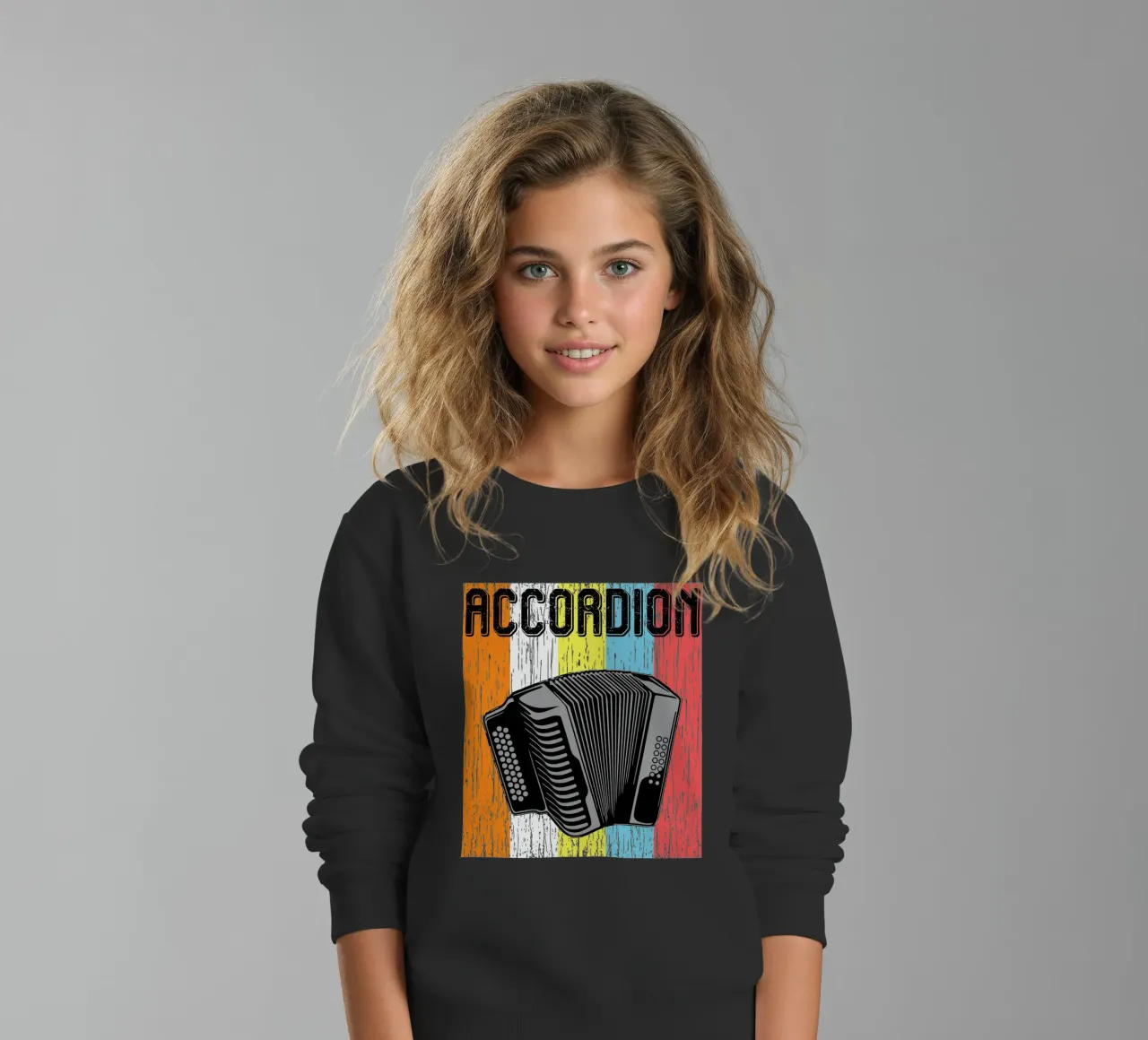 ACCORDION RETRO DESIGN felpa bambino da ririedis