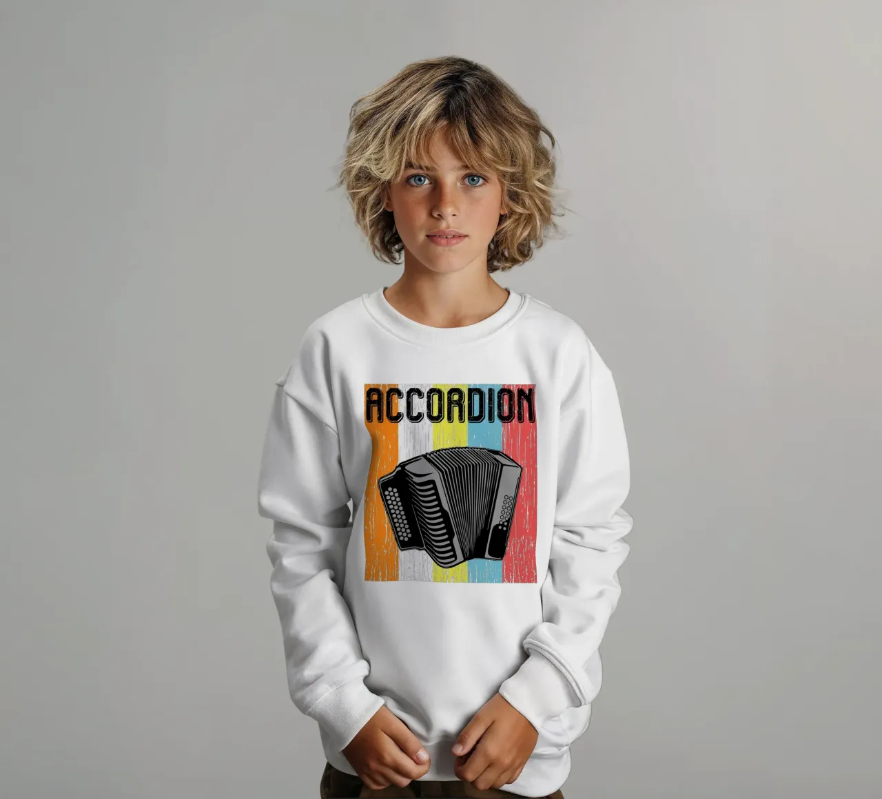 ACCORDION RETRO DESIGN felpa bambino da ririedis