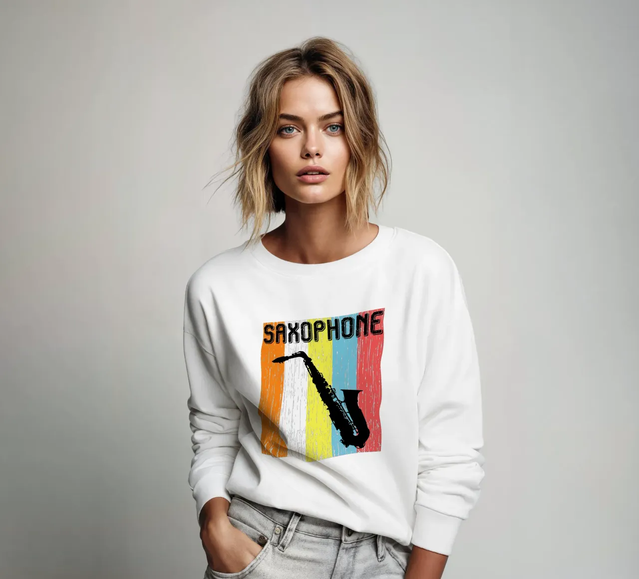 SASSOFONO DESIGN RETRÒ felpa da ririedis