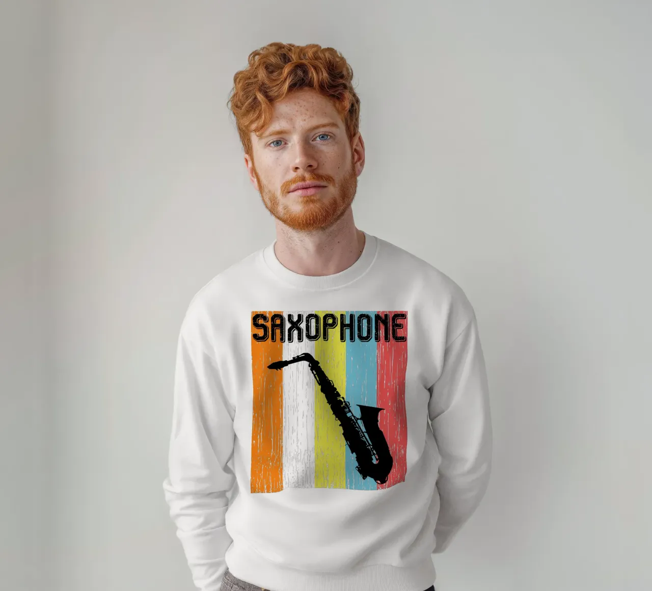 SASSOFONO DESIGN RETRÒ felpa da ririedis