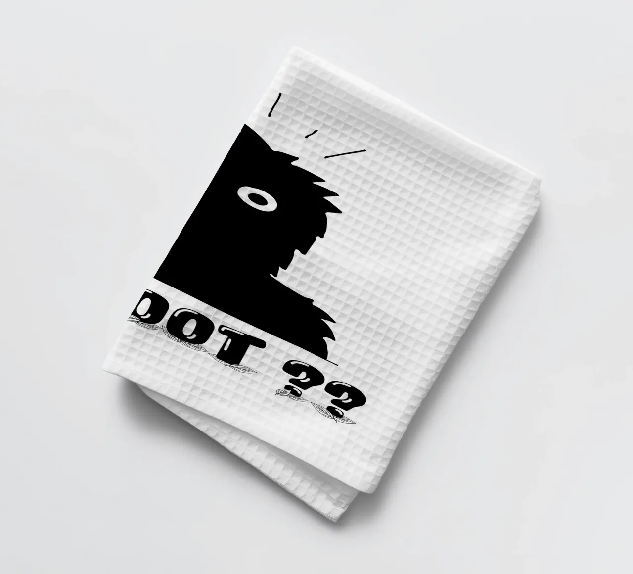 Bigfoot Illustration Minimale Sasquatch torchon de sillyindustries