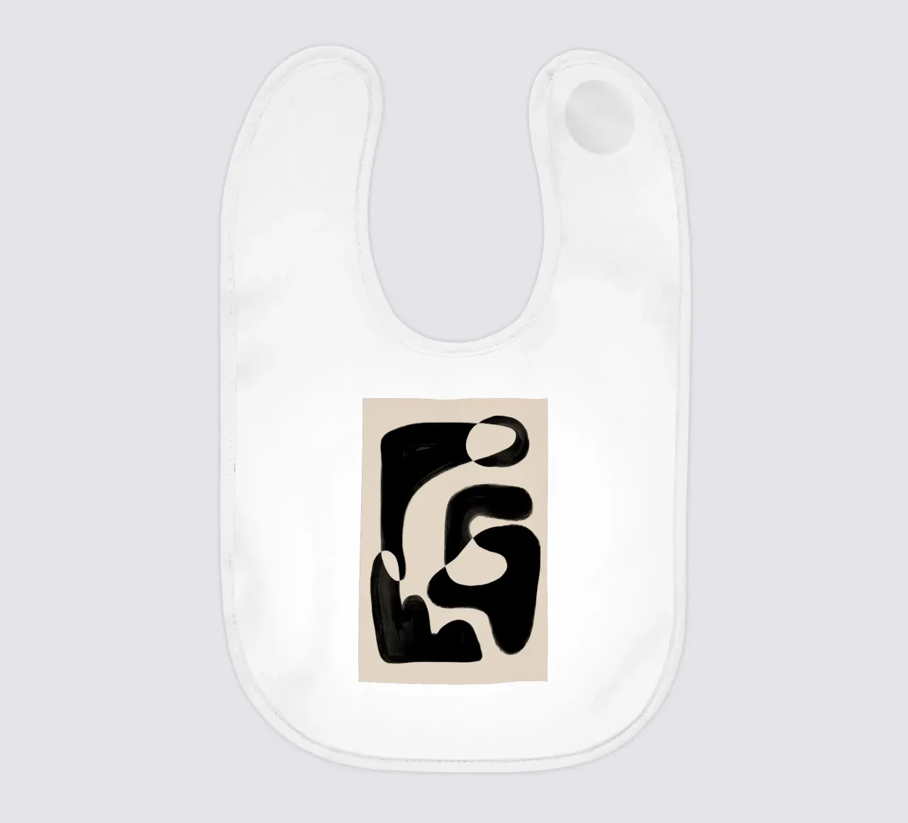 Forme astratte nere bavaglino da Melloi Art Print