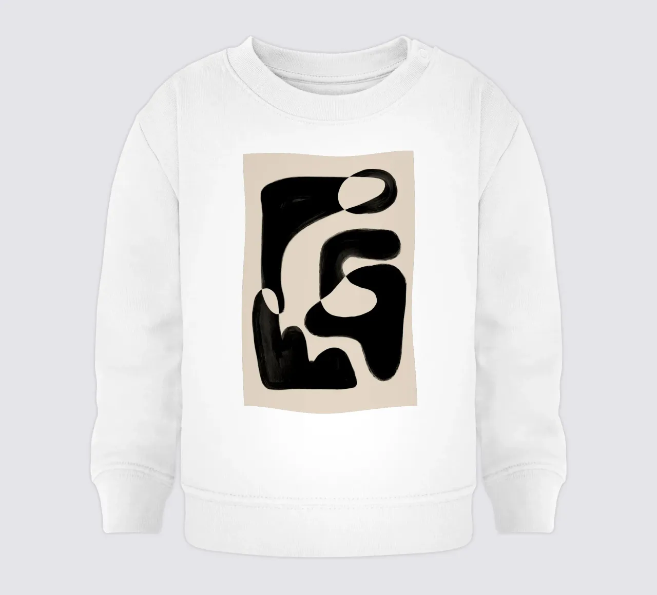Forme astratte nere felpa neonato da Melloi Art Print