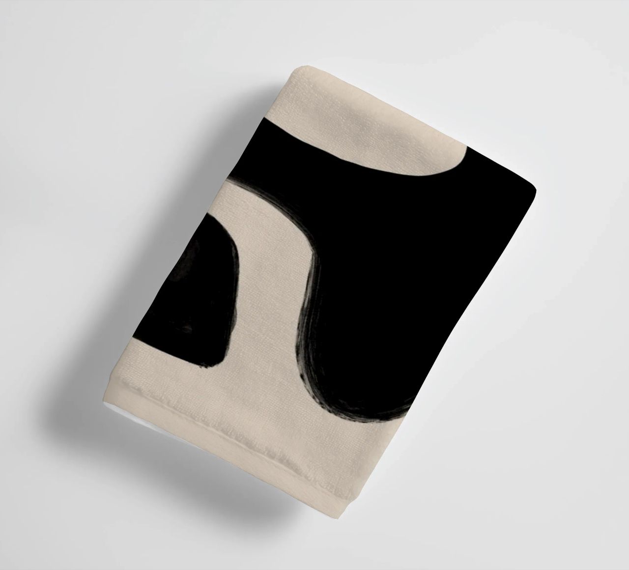 Forme astratte nere asciugamano da bagno da Melloi Art Print