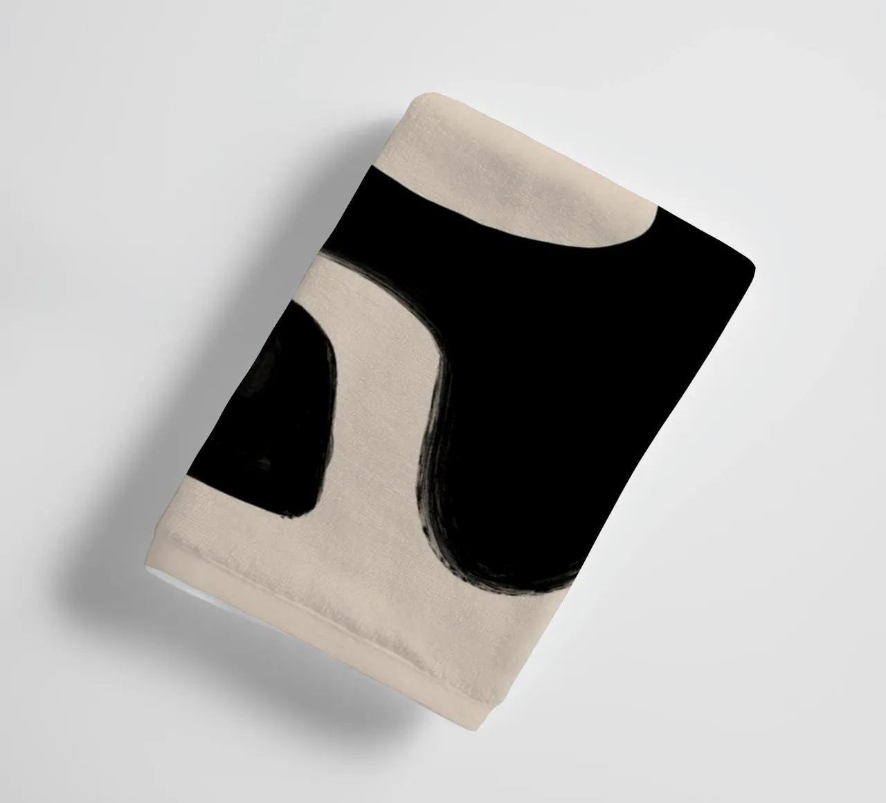 Formas abstractas negras toalla de baño de Melloi Art Print
