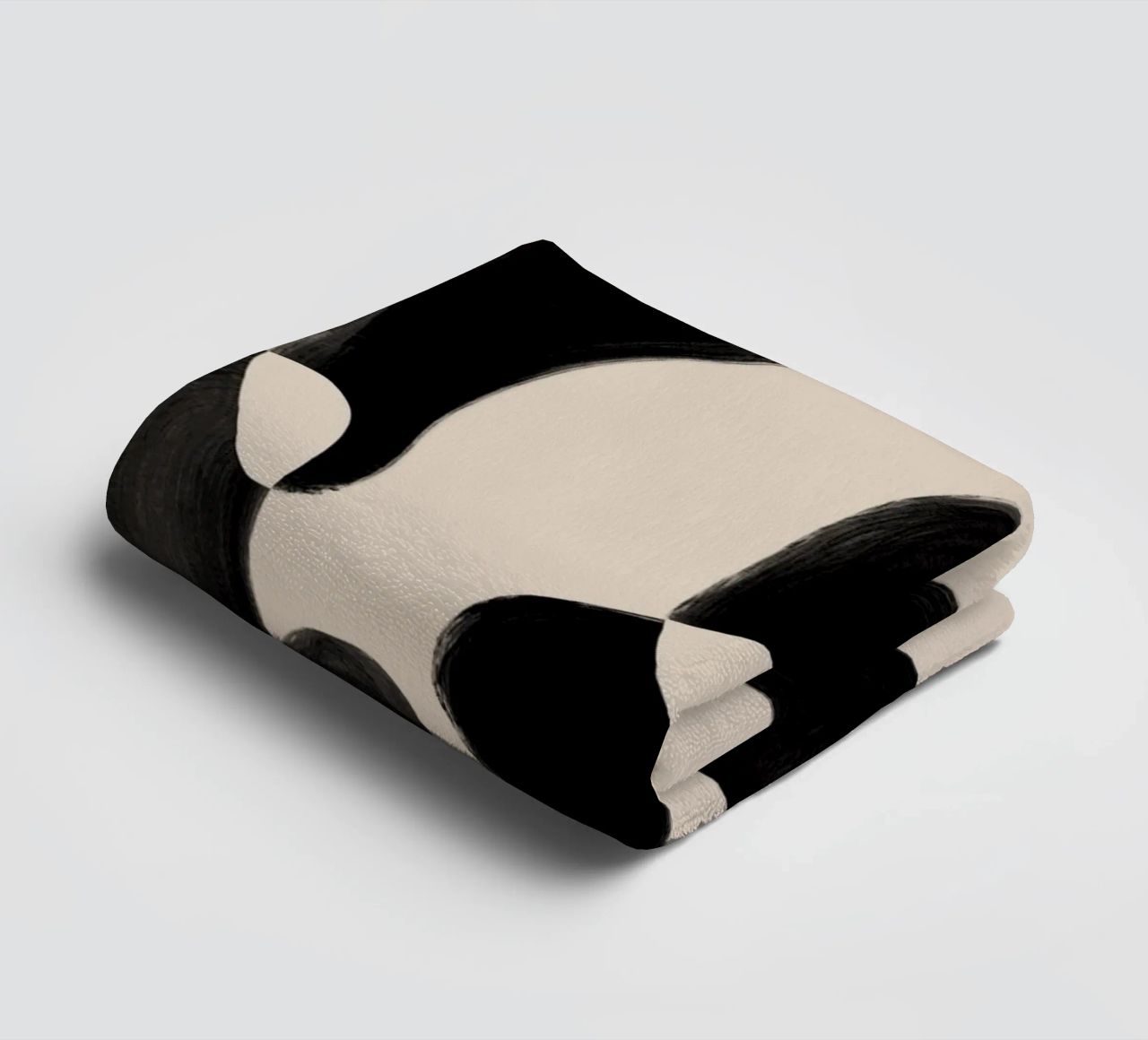 Forme astratte nere asciugamano da bagno da Melloi Art Print