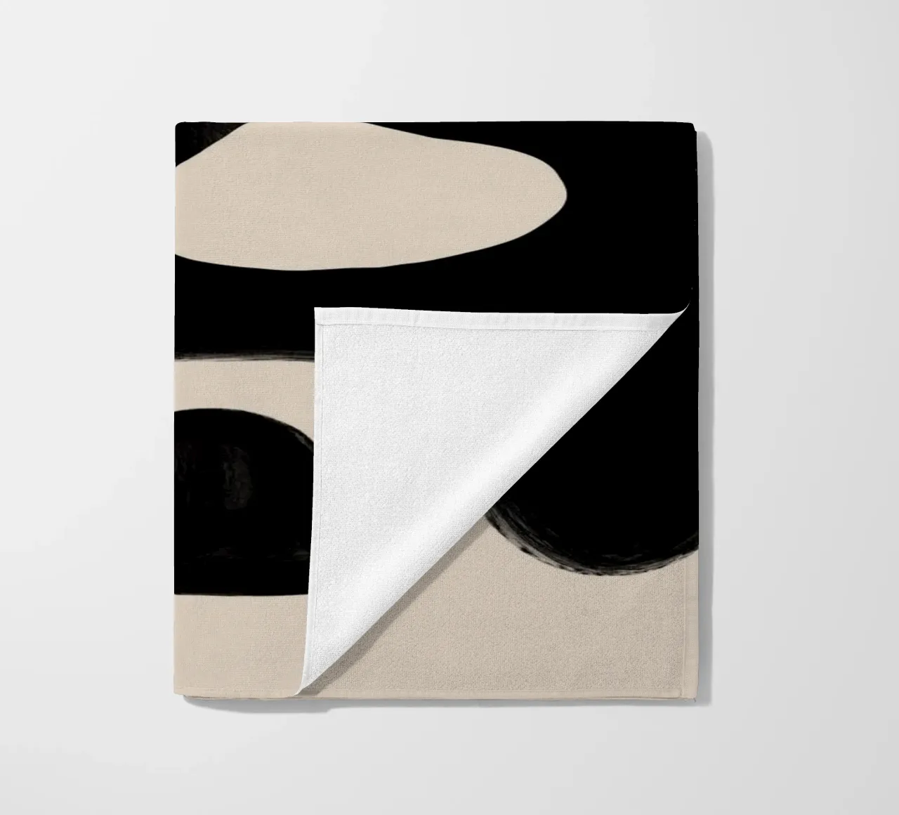 Forme astratte nere telo mare da Melloi Art Print