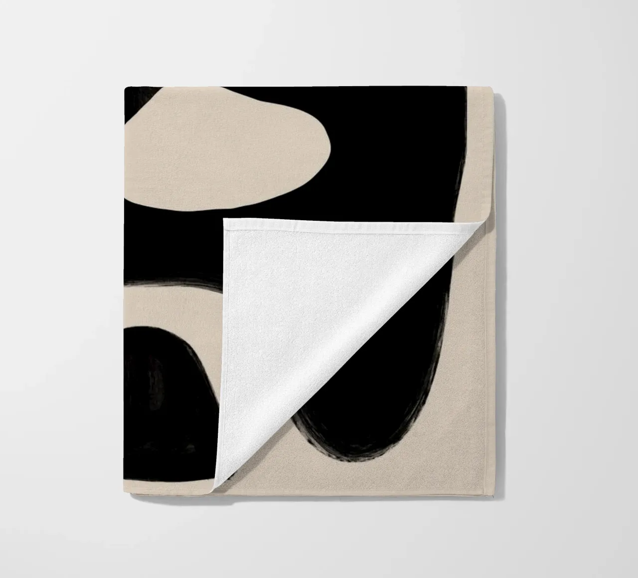 Forme astratte nere telo mare da Melloi Art Print