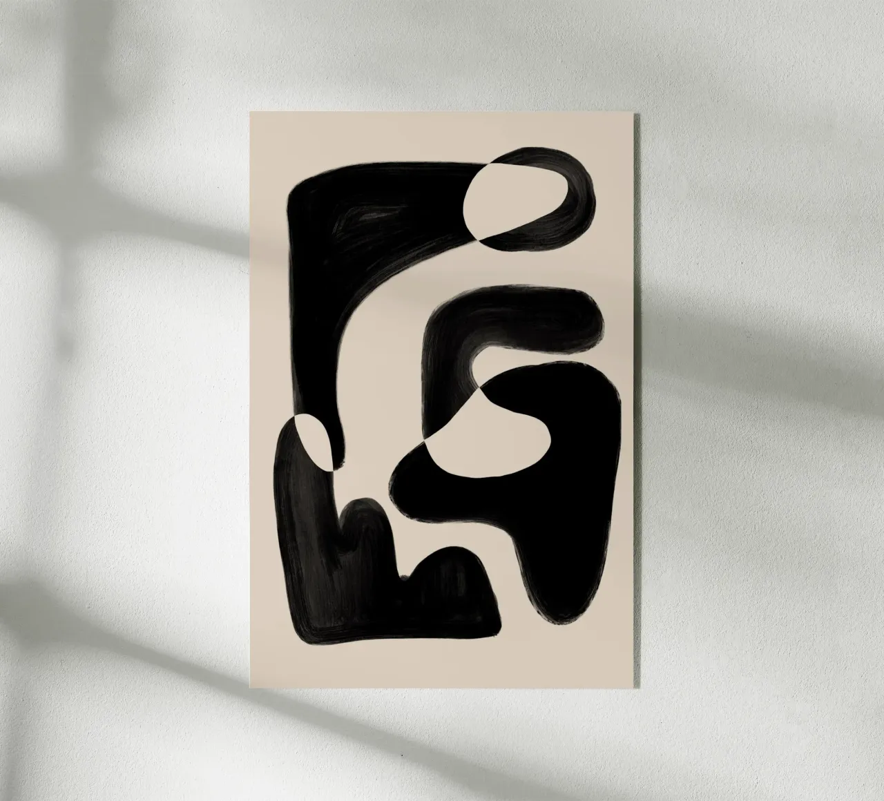 Black Abstract Forms plexiglass da Melloi Art Print