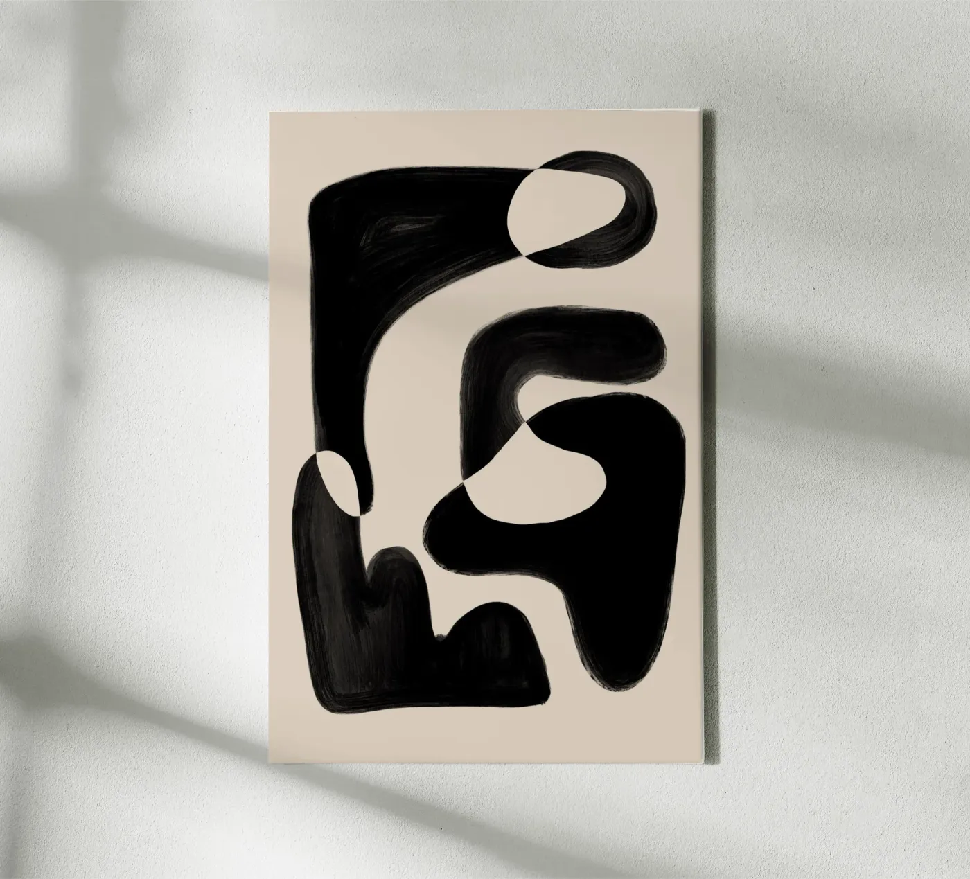 Black Abstract Forms canvas by Melloi Art Print
