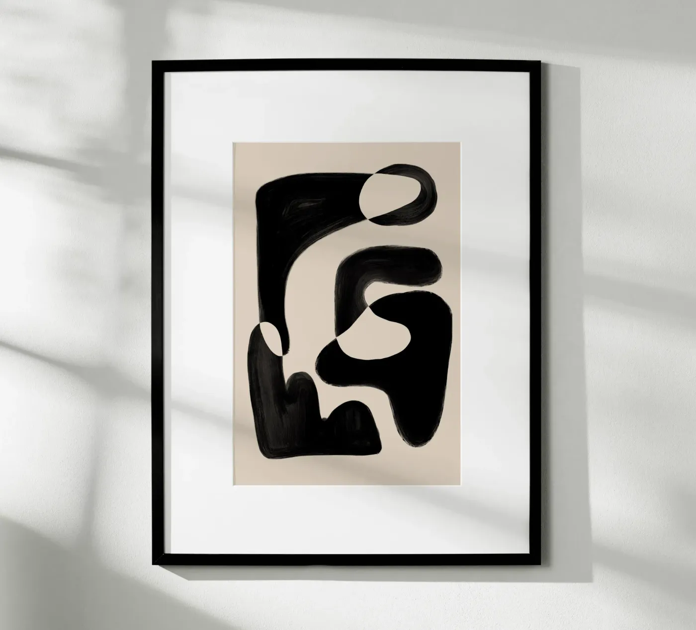 Black Abstract Forms poster by Melloi Art Print